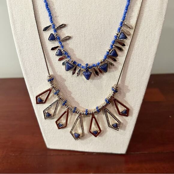 Kent & King Double Strand Chain Bead beaded Statement Necklace NWT - Picture 10 of 13